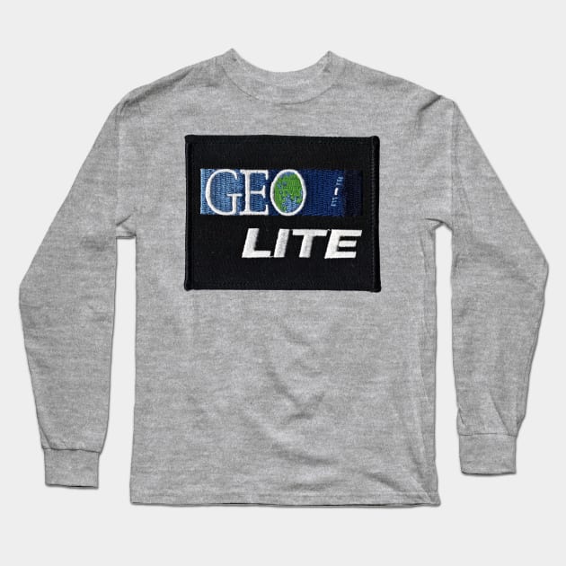NROL 18 Geo Lite Logo Long Sleeve T-Shirt by Spacestuffplus